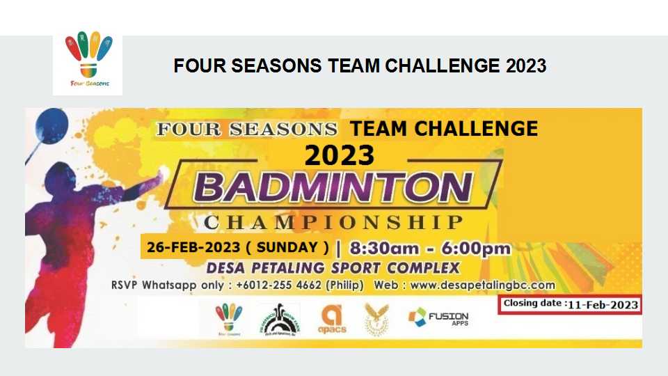 Four Seasons Team Challenge Plan A
