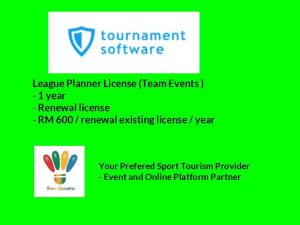 League Planner License - Team EVents for Renewal license